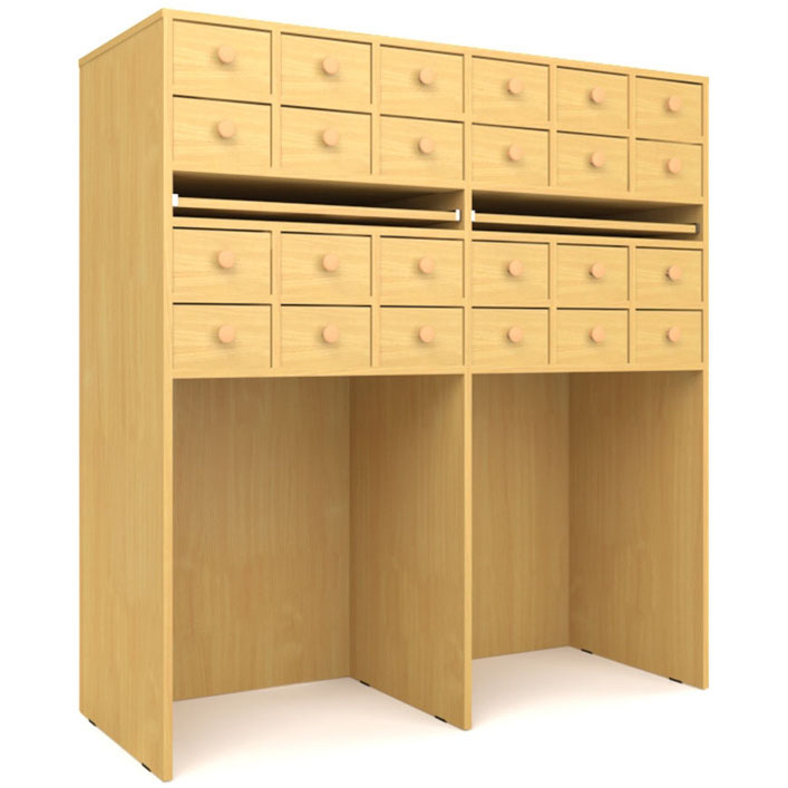 Шкаф картотечный 2-секционный Лц.ШдК-24