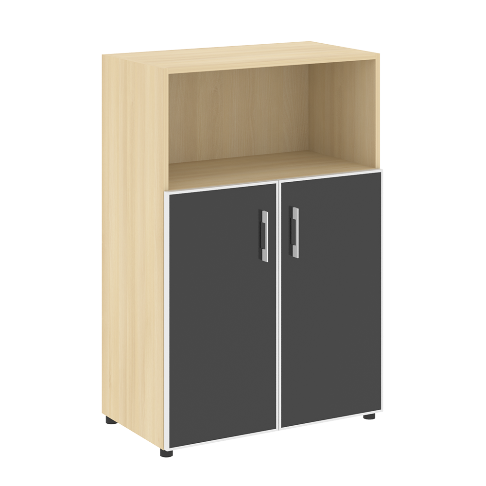 Шкаф средний широкий (стекло лакобель в раме) LT.ST-2.2 R