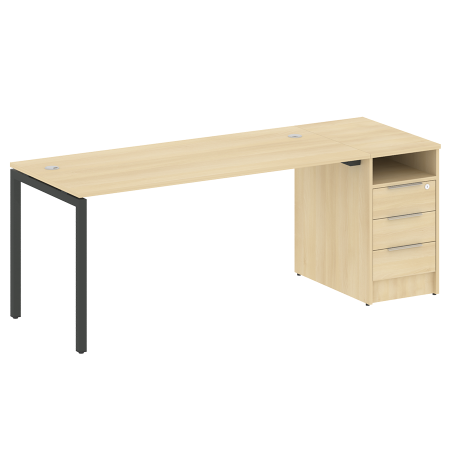 Рабочая станция с тумбой на металлокаркасе 40.РС-СТП-1.4