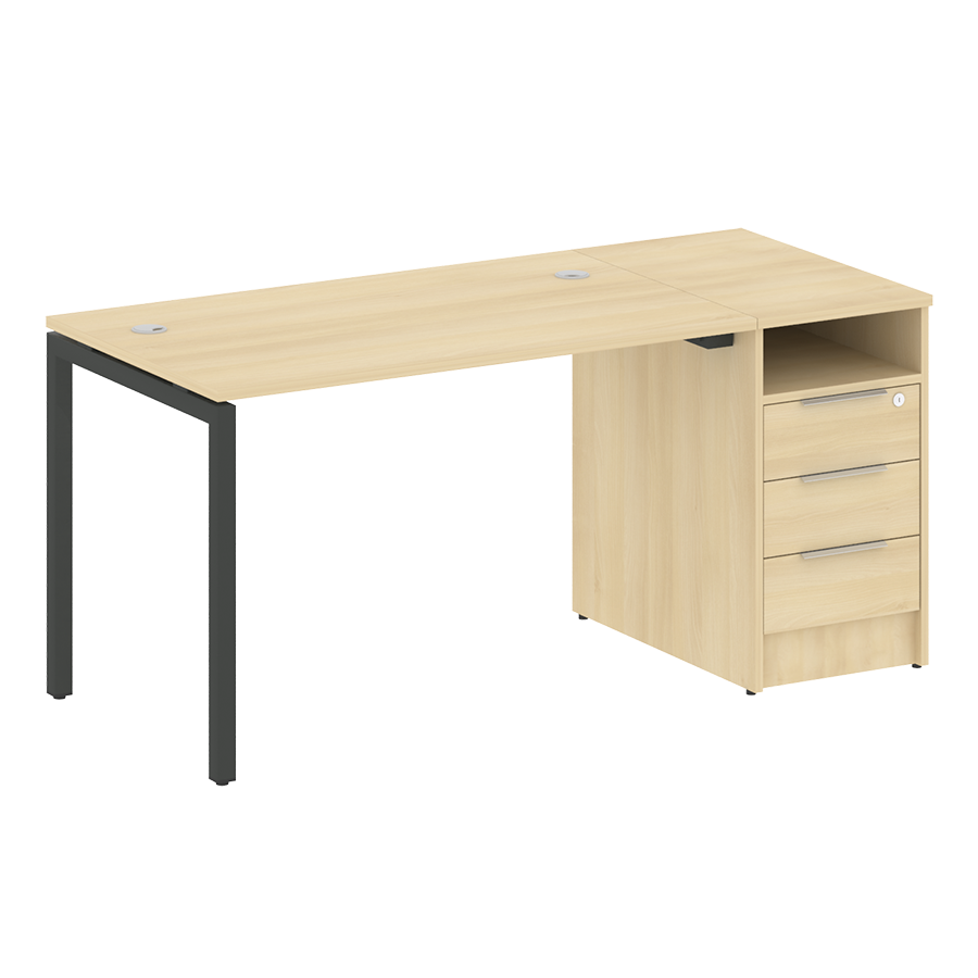 Рабочая станция с тумбой на металлокаркасе 40.РС-СТП-1.2