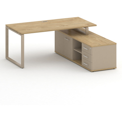 Стол руководителя SK.SRG-180 (R) правый (с опорной греденцией)