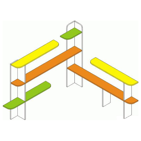 Стеллаж для хранения игрушек угловой СХу