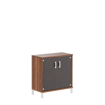 Шкаф с дверями тонированное стекло низкий В 410.5