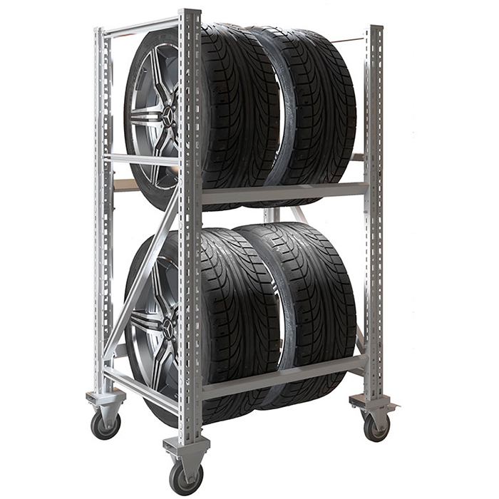 Стеллаж MS Pro 1350/781x606 передвижной для хранения 4 шин