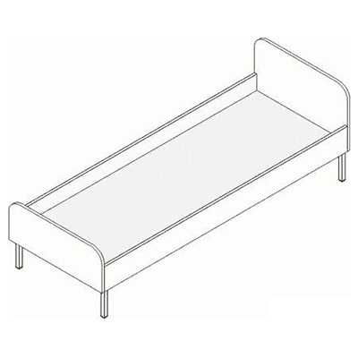 Кровать детская КДм-16