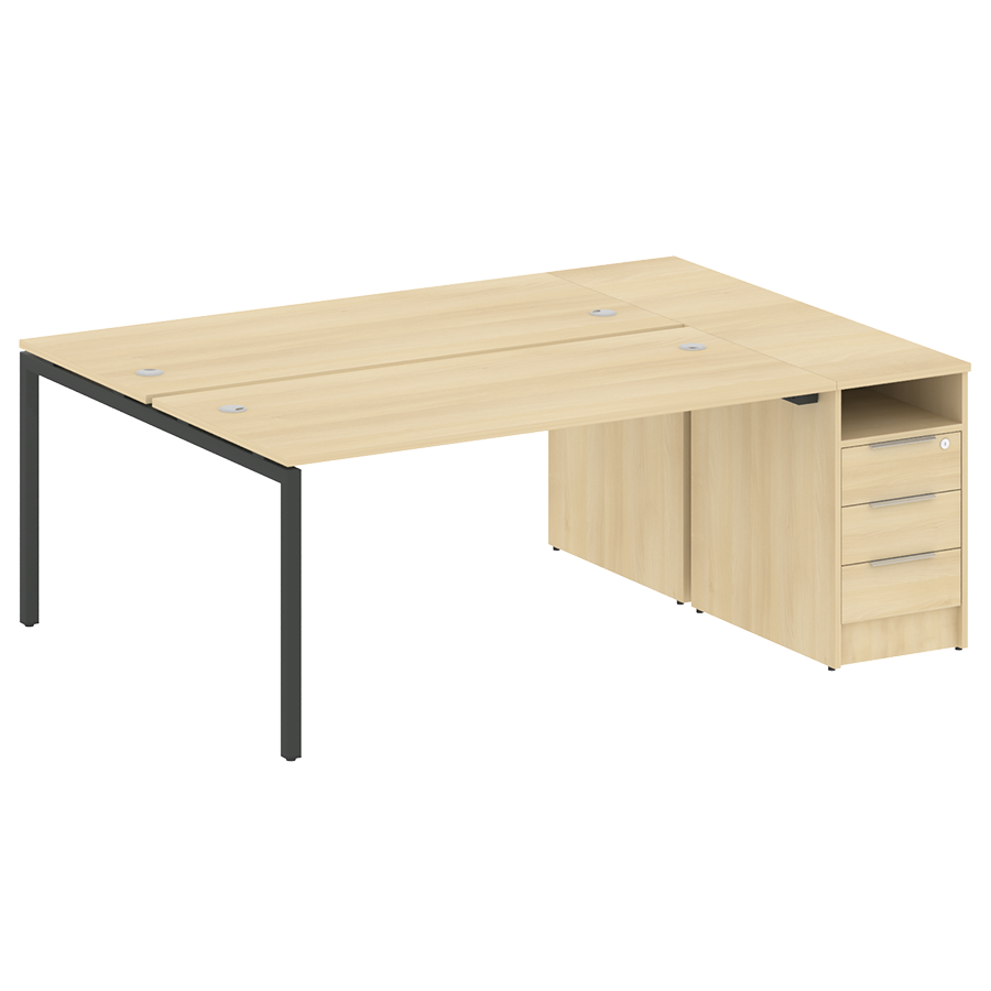 Рабочая станция с тумбой на металлокаркасе 40.РС-СТП-2.4