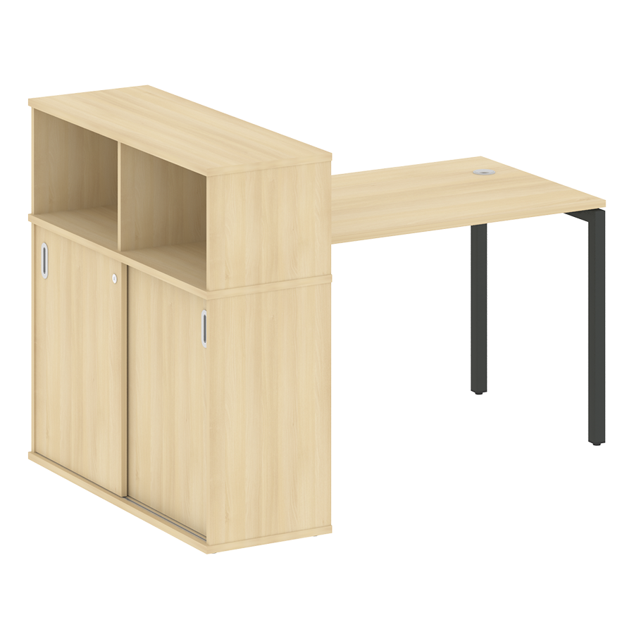 Стол письменный с шкафом-купе на металлокаркасе 40.РС-СШК-3.2 Т