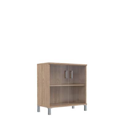 Шкаф с дверями тонированное стекло низкий В 410.5