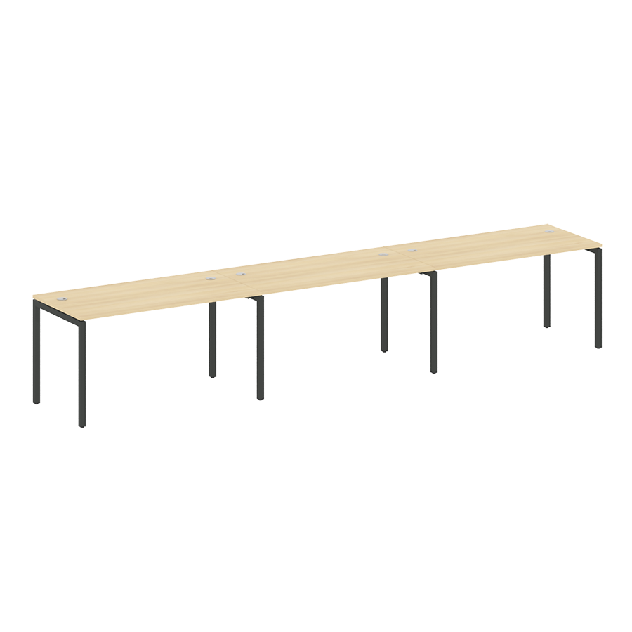 Рабочая станция на 3 места на металлокаркасе 40.СМ-3.3