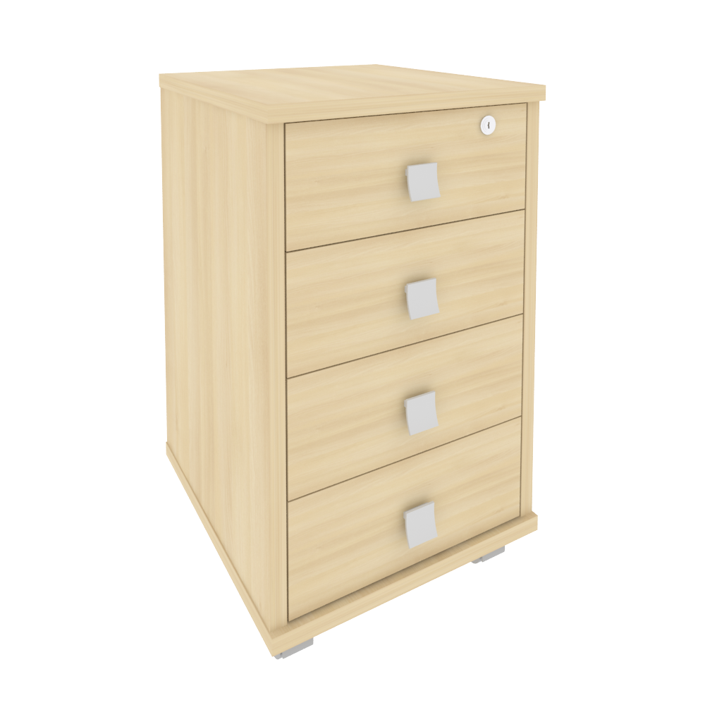 Тумба подкатная (4 ящика, с замком) Л.ТМ-4