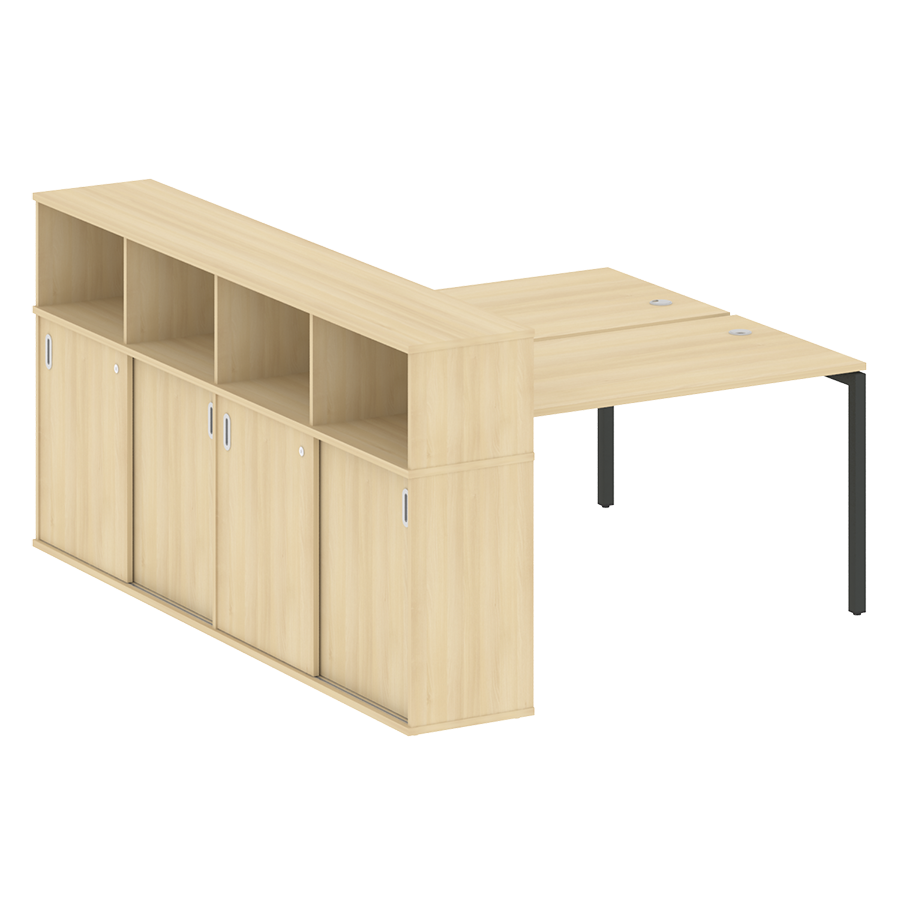 Рабочая станция с шкафом-купе на металлокаркасе 40.РС-СШК-4.3 Т