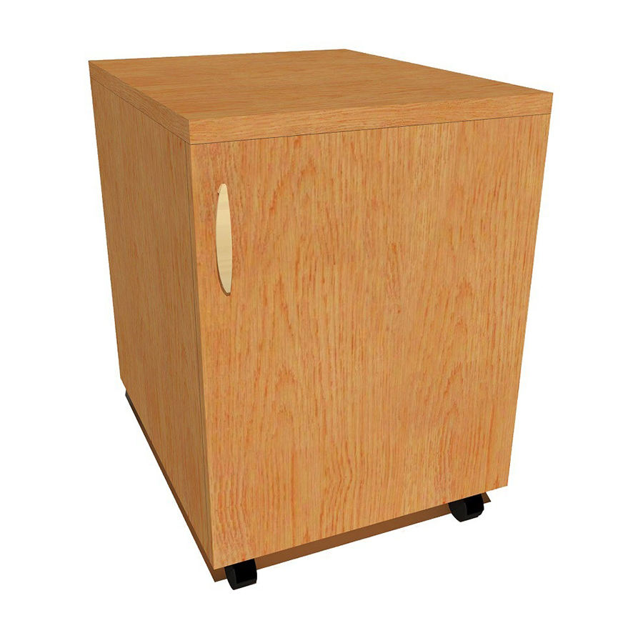 Тумба офисная выкатная с дверью ЛБ 12.3