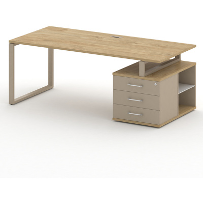 Стол руководителя SK.SRT-200 (R) правый (с опорной тумбой)