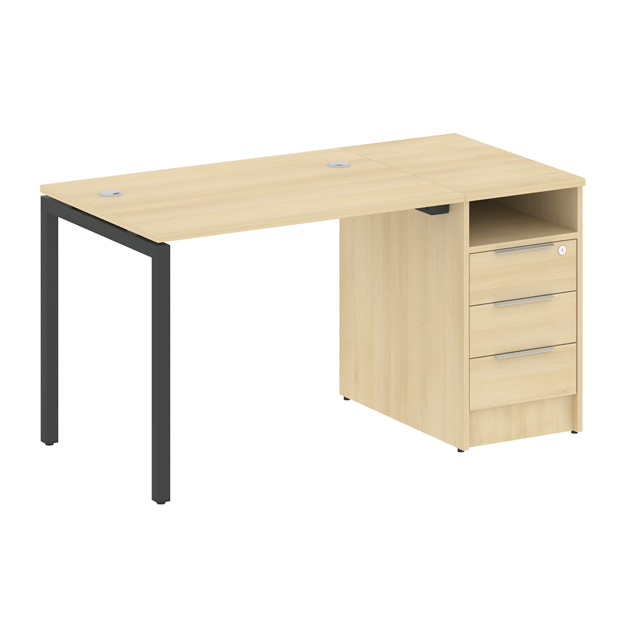 Рабочая станция с тумбой на металлокаркасе 40.РС-СТП-1.1