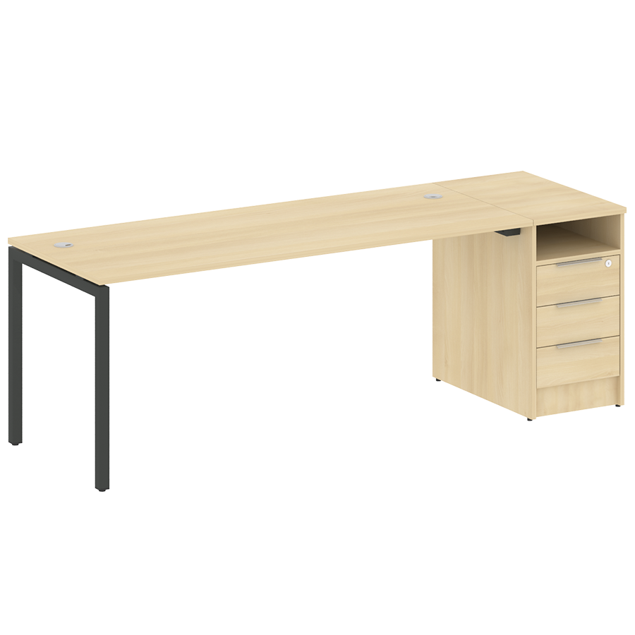 Рабочая станция с тумбой на металлокаркасе 40.РС-СТП-1.5