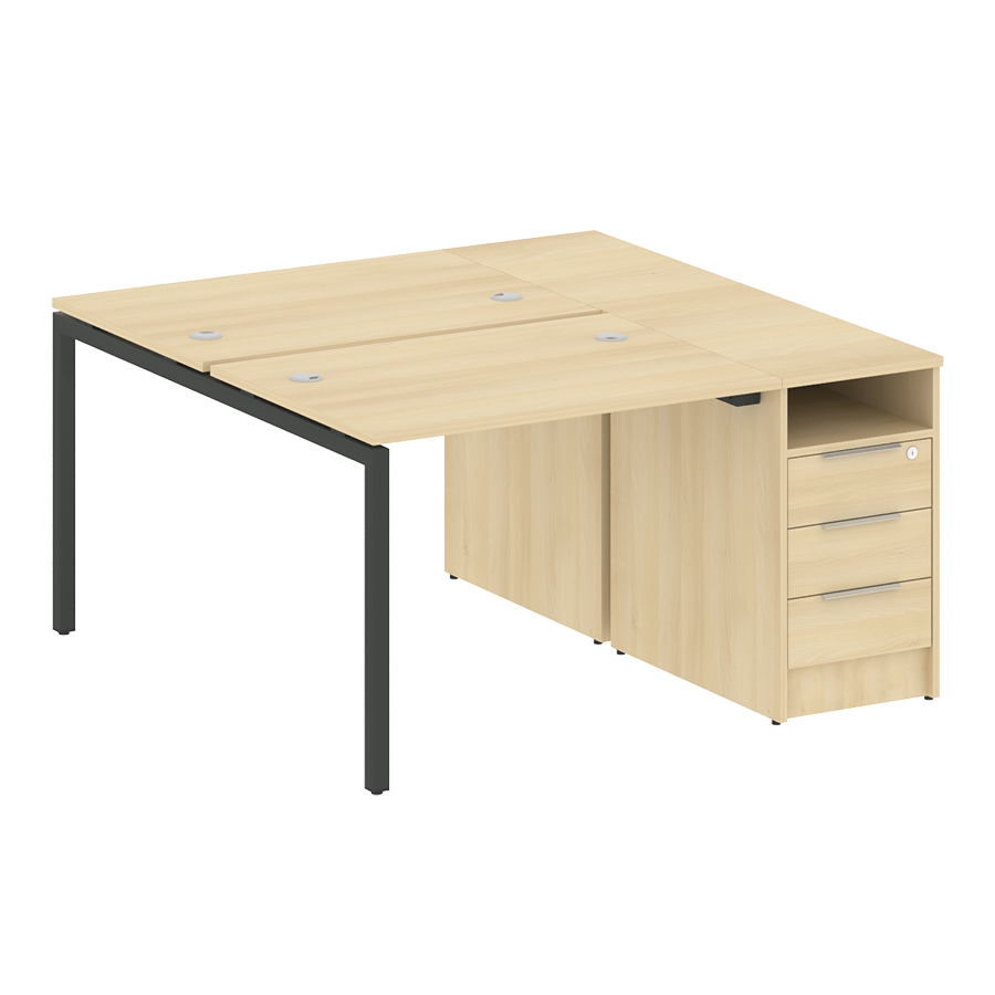 Рабочая станция с тумбой на металлокаркасе 40.РС-СТП-2.1