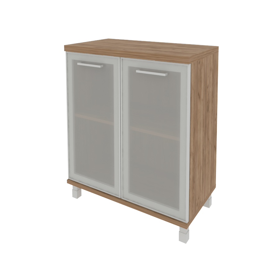 Шкаф низкий широкий (стекло в раме) KST-3.2R