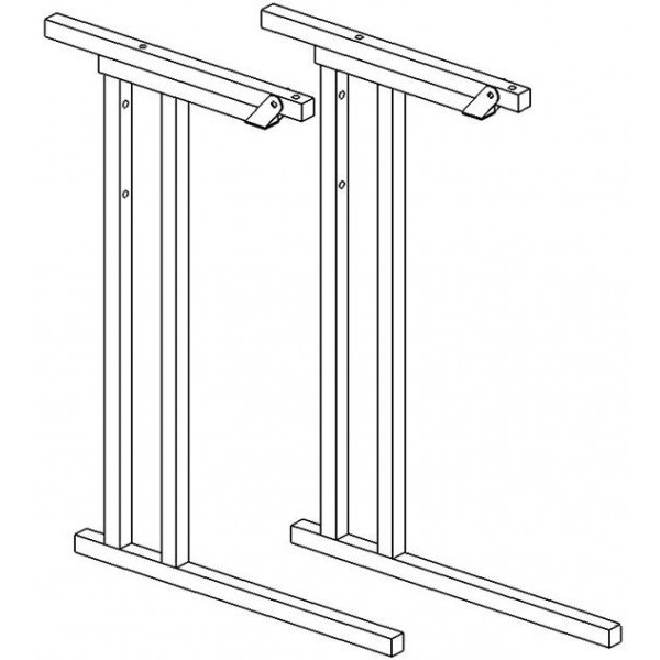 Каркас стола с регулировкой угла наклона, без регулировки высоты №2-7 Лц.КНН_2-7-т25