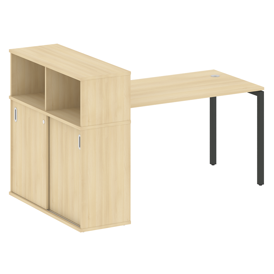 Стол письменный с шкафом-купе на металлокаркасе 40.РС-СШК-3.3 Т