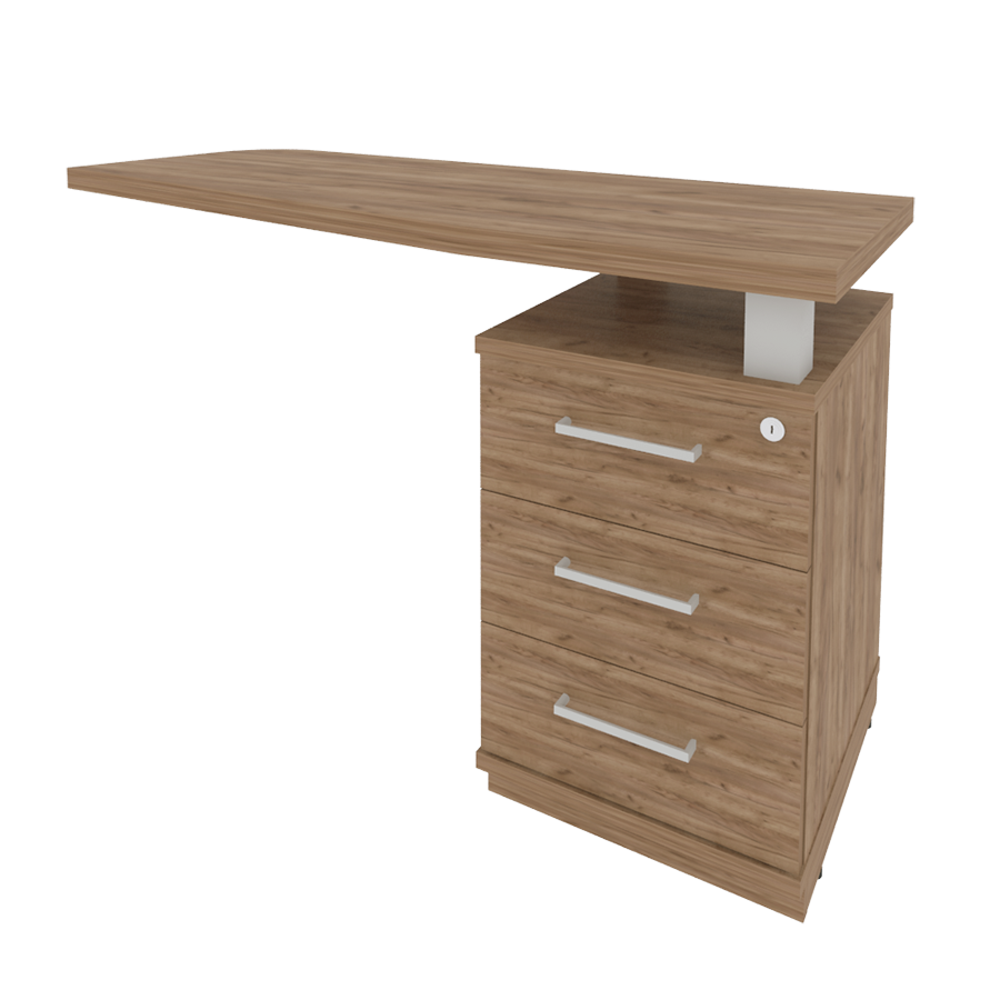 Тумба приставная для криволинейного стола KTP-2 (Левая / Правая)