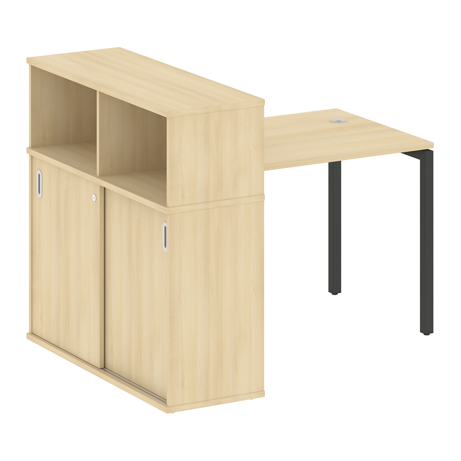 Стол письменный с шкафом-купе на металлокаркасе 40.РС-СШК-3.1 Т