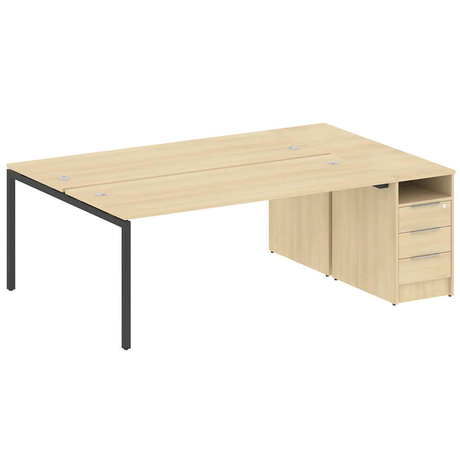 Рабочая станция с тумбой на металлокаркасе 40.РС-СТП-2.5