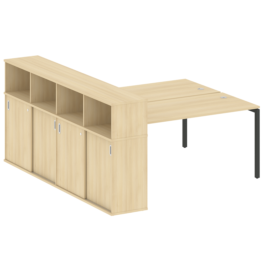 Рабочая станция с шкафом-купе на металлокаркасе 40.РС-СШК-4.4 Т