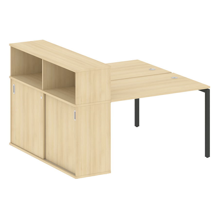 Рабочая станция с шкафом-купе на металлокаркасе 40.РС-СШК-2.2 Т