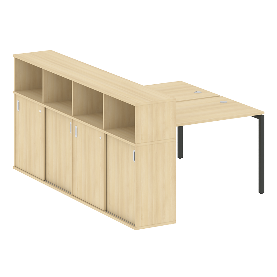 Рабочая станция с шкафом-купе на металлокаркасе 40.РС-СШК-4.2 Т