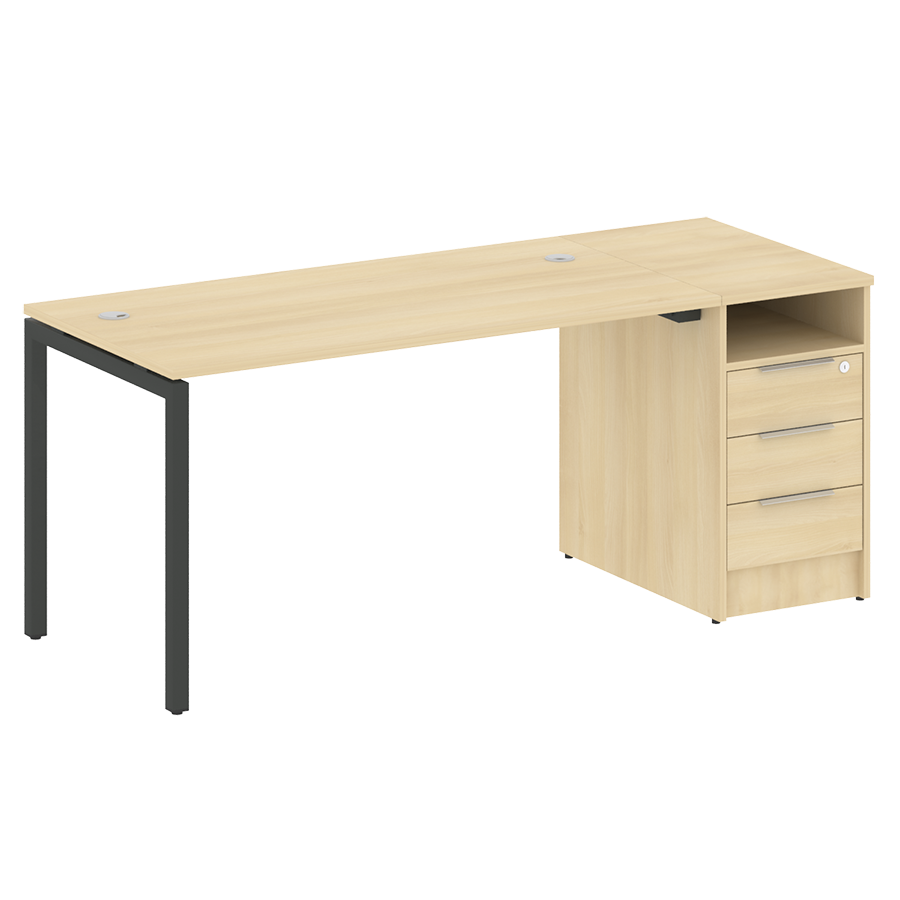 Рабочая станция с тумбой на металлокаркасе 40.РС-СТП-1.3