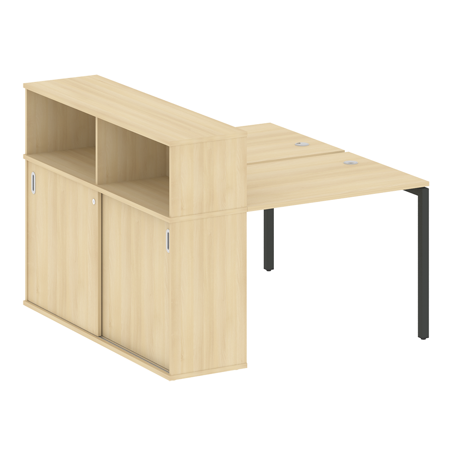 Рабочая станция с шкафом-купе на металлокаркасе 40.РС-СШК-2.1 Т