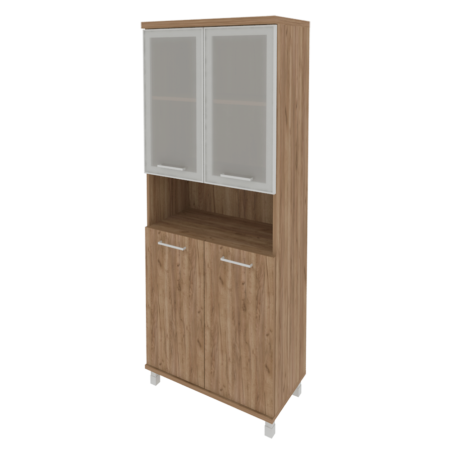 Шкаф высокий широкий (стекло в раме) KST-1.4R