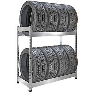 Стеллаж SB 1153х1167х525 для хранения 8 шин оцинкованный