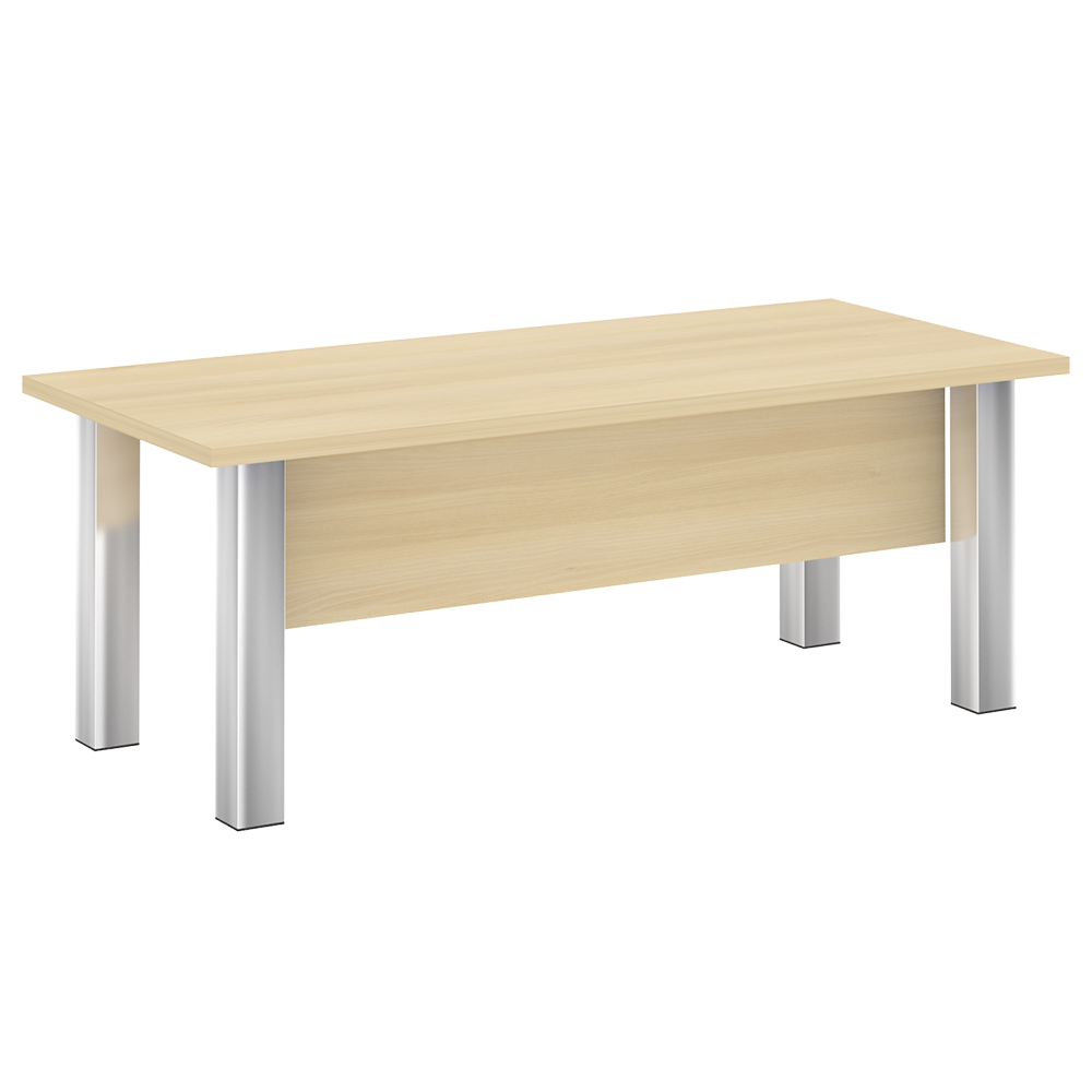 Стол руководителя (опоры - нерж.сталь) M-LT.D-20.1