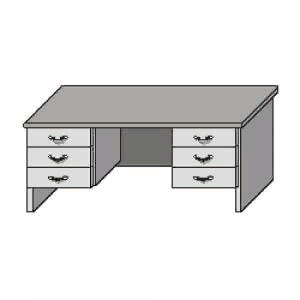 Стол письменный двухтумбовый С-1.16.2