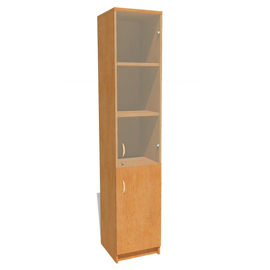 Шкаф офисный для документов узкий дверь-стекло ЛБ 10.5