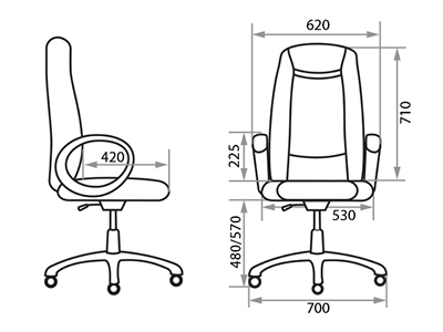 Размеры упаковки кресла GLORIA