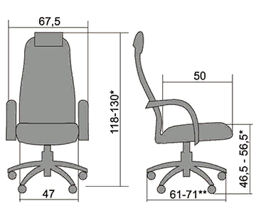 Размеры упаковки кресла BP-10