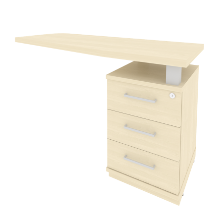 Тумба приставная для криволинейного стола KTP-2 (Левая / Правая)