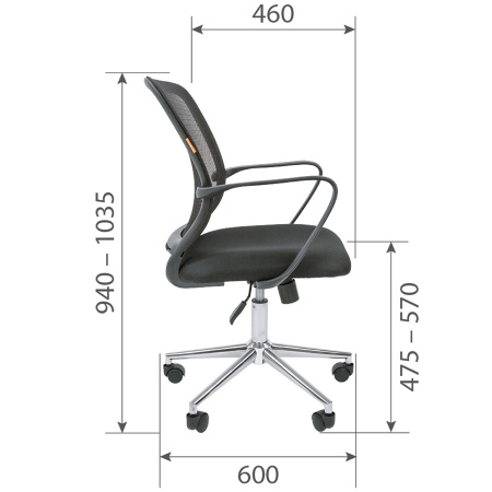 Кресло CHAIRMAN 698 хром