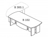 Стол офисный для руководителя В 102