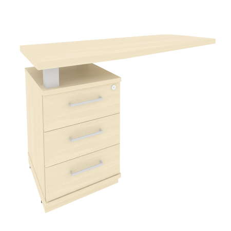 Тумба приставная для криволинейного стола KTP-2 (Левая / Правая)