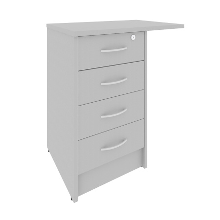 Тумба офисная приставная (с замком, универсальная левая/правая) А.ТП-4.3