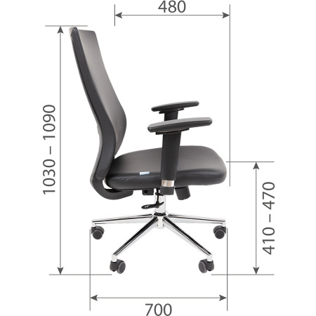 Кресло CHAIRMAN 500 ЛЮКС (LUX) БП ЭКО