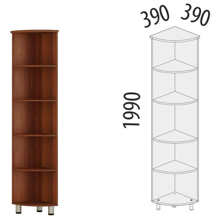 Стеллаж офисный угловой 82.14