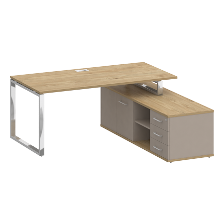 Стол руководителя SK.SRG-180 (R) правый (с опорной греденцией)