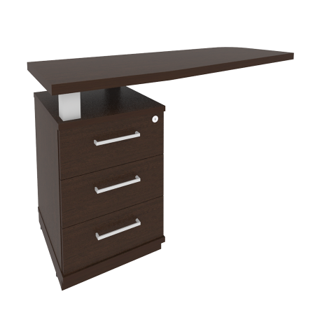 Тумба приставная для криволинейного стола KTP-2 (Левая / Правая)