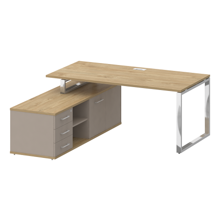 Стол руководителя SK.SRG-180 (L) левый (с опорной греденцией)