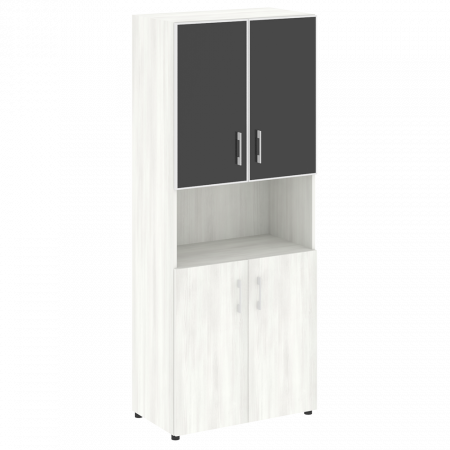 Шкаф высокий широкий (стекло лакобель в раме) LT.ST-1.4 R