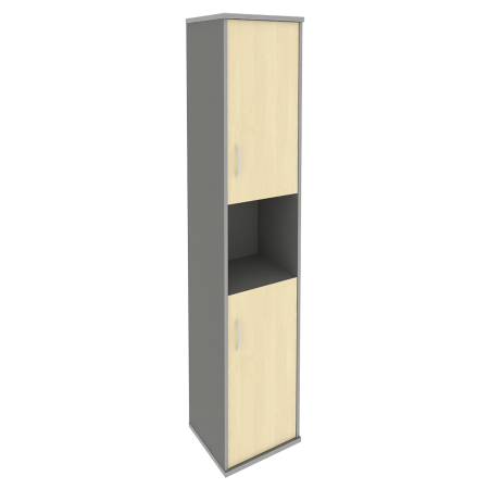 Шкаф высокий узкий правый (2 низкие двери ЛДСП) А.СУ-1.5 П